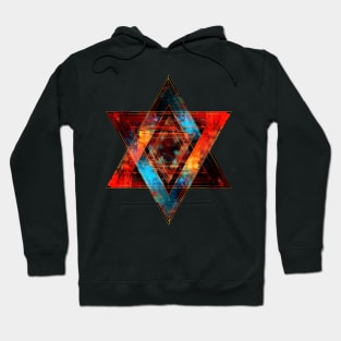 Star Of David Abstract Hoodie